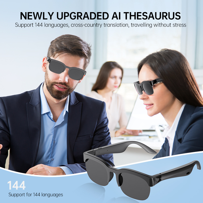 Photography Japanese - 2026 Intelligente KI-Übersetzungs-Sonnenbrille Kabellose Bluetooth-Anrufe Komfort-Passform